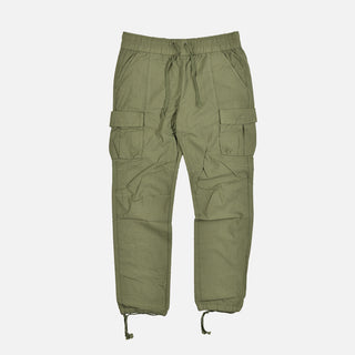 SATEEN CARGO PANTS - OLIVE