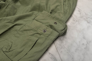 SATEEN CARGO PANTS - OLIVE