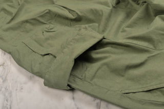 SATEEN CARGO PANTS - OLIVE