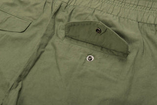 SATEEN CARGO PANTS - OLIVE