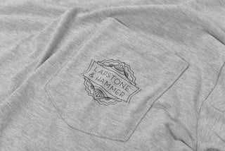 LAPSTONE LOGO POCKET TEE - GREY