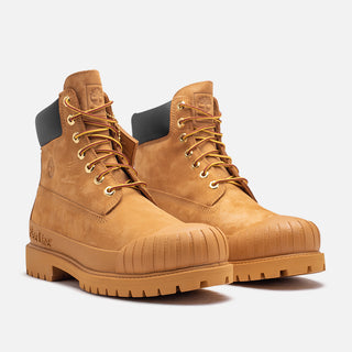 BEE LINE X TIMBERLAND 6" PREMIUM RUBBER-TOE BOOT - WHEAT NUBUCK