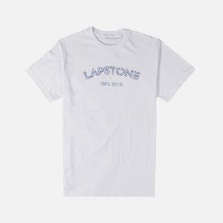 LAPSTONE ARCH DECO TEE - WHITE / NAVY