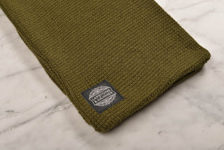 WAFFLE KNIT SCARF - ARMY