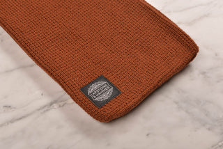 WAFFLE KNIT SCARF - RUST