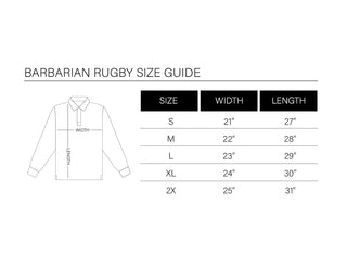 LAPSTONE FOR BARBARIAN RUGBY SHIRT - BLACK