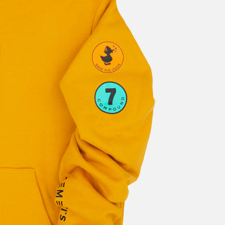 COMPOUND X SAVE THE DUCK "DUCK" HOODIE - YELLOW / BLACK