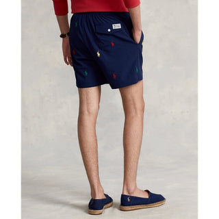 PONY embroidered TRAVELER SWIM SHORT - NEWPORT NAVY