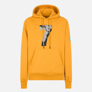 COMPOUND X SAVE THE DUCK "7" HOODIE - YELLOW / BLACK