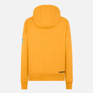 COMPOUND X SAVE THE DUCK "7" HOODIE - YELLOW / BLACK